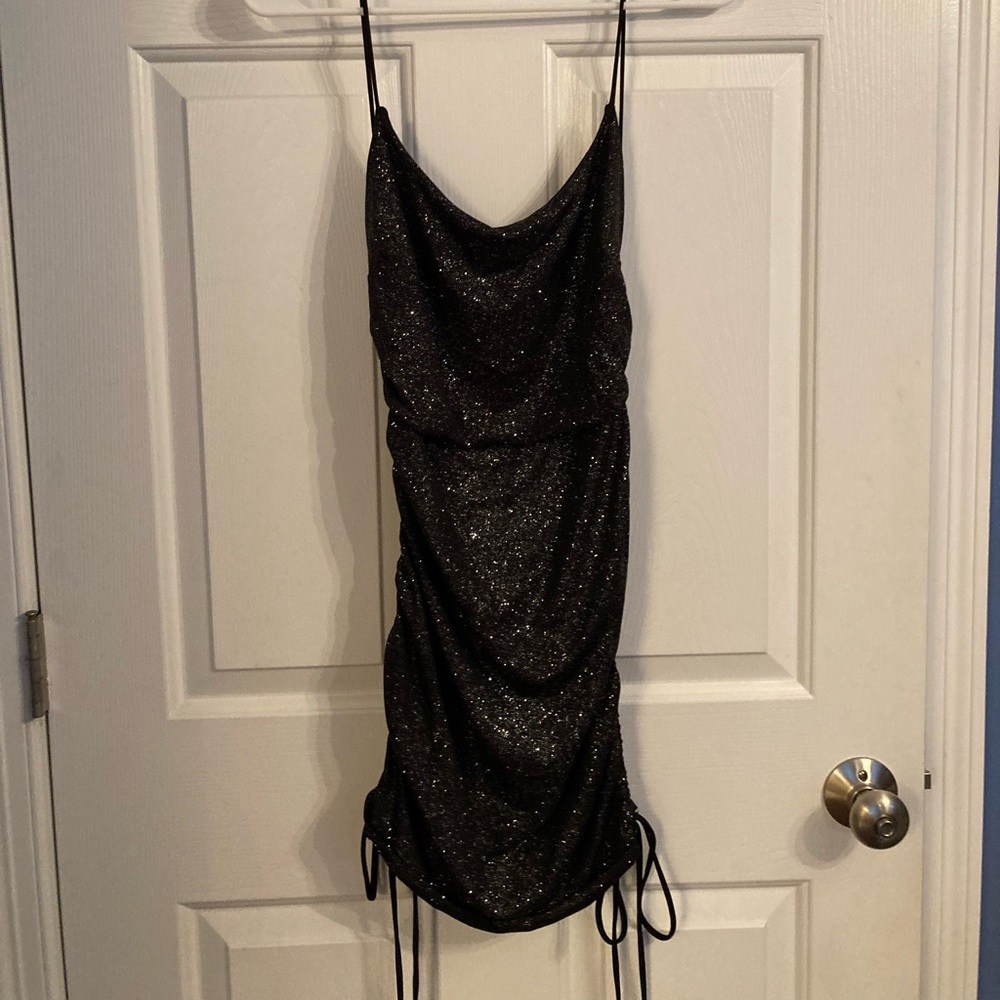 Backless Sparkly Mini Dress